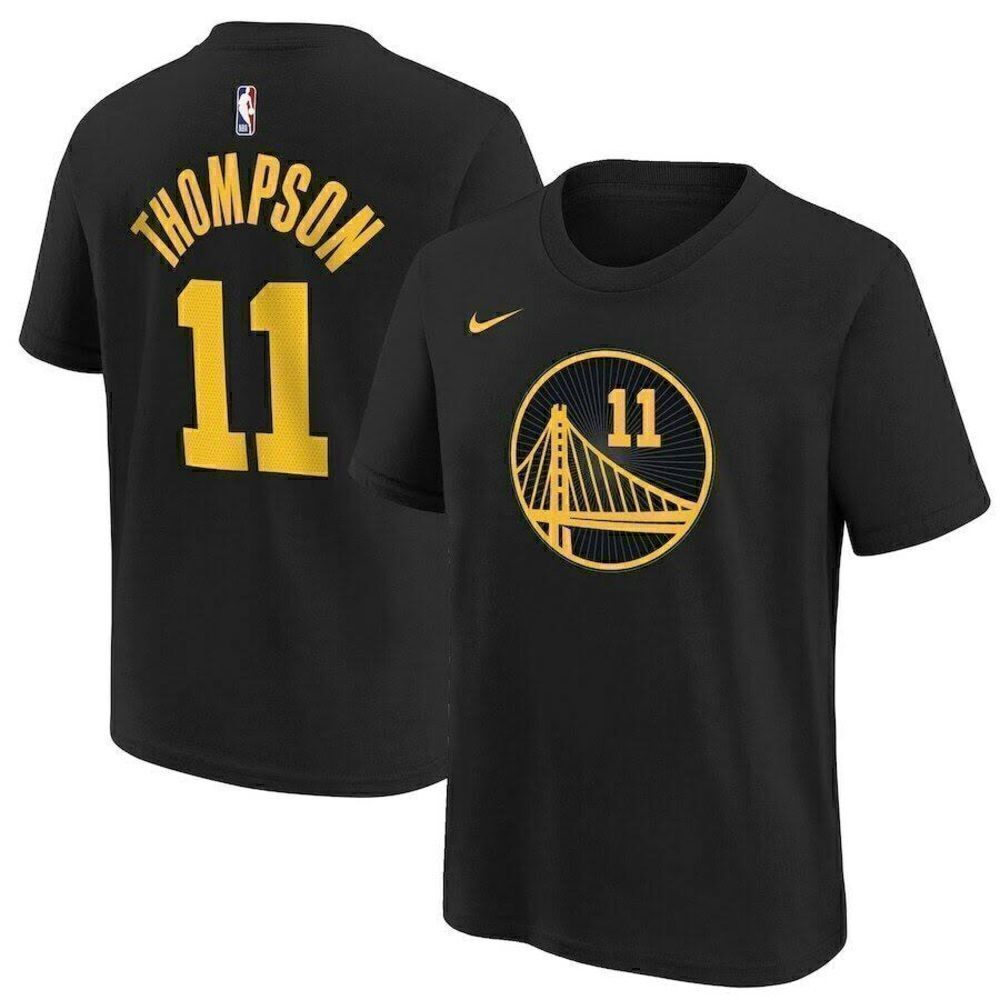 Nike NBA Golden State Warriors Klay Thompson 11 City Edition Jersey T Shirt Gold